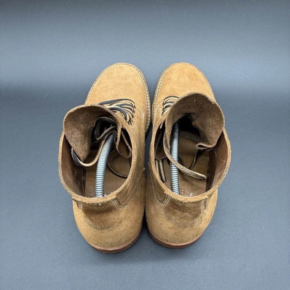 Viberg x Mr Porter Boondocker Service Boots Men's 8.5 Tan Roughout Suede